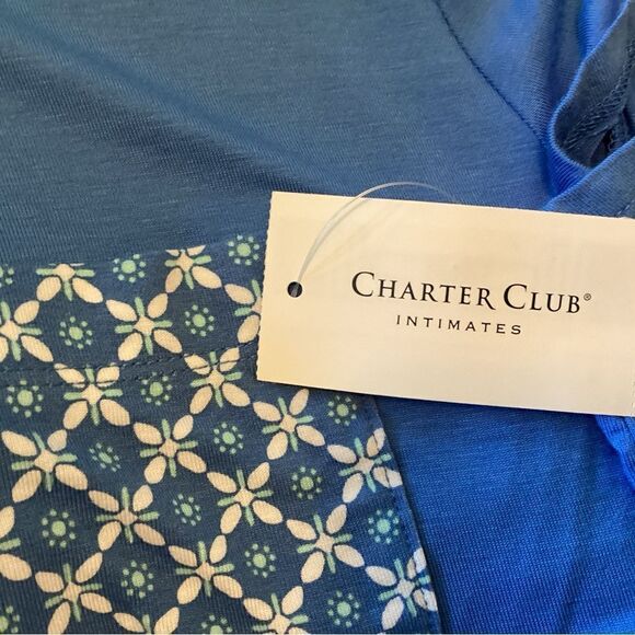 NWT. Jenni Brand Women’s 2 PC Pajama Set Size Medium in Blue and White - Picture 8 of 14